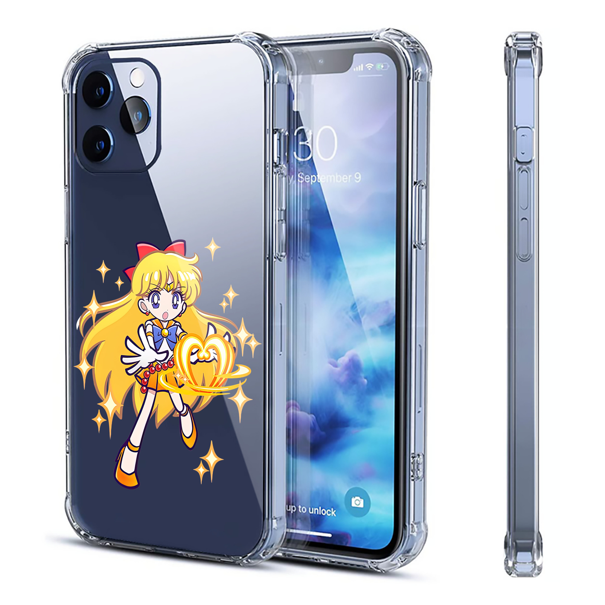 （画像用） 美少女戦士セーラームーン 愛野 美奈子 あいの みなこ Sailor Moon Aino Minako 【iPhone 12シリーズ対応】透明スマホケース（クリアソフトケース）